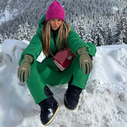 IDALL Ski Gloves Waterproof Gloves Winter Outdoor Men And Women Snow Skating Snowboarding Windproof Warm Ski Gloves Snow Gloves Winter Gloves W-Blue One Size Z-Green 1.
