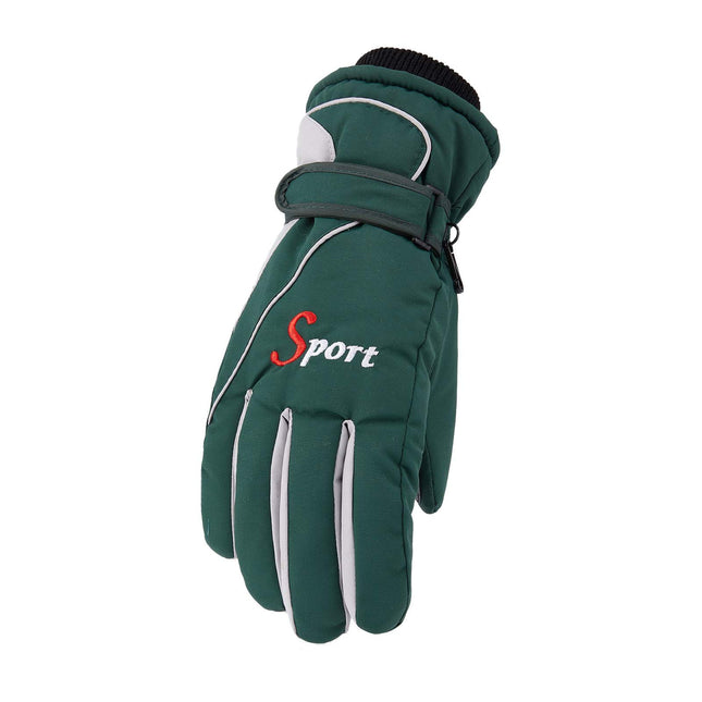 IDALL Ski Gloves Waterproof Gloves Winter Outdoor Men And Women Snow Skating Snowboarding Windproof Warm Ski Gloves Snow Gloves Winter Gloves W-Blue One Size Z-Green 2