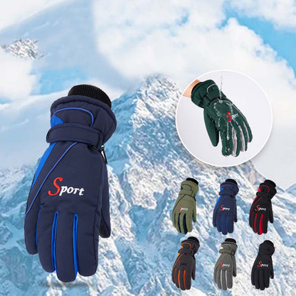 IDALL Ski Gloves Waterproof Gloves Winter Outdoor Men And Women Snow Skating Snowboarding Windproof Warm Ski Gloves Snow Gloves Winter Gloves W-Blue One Size Z-Green 2.