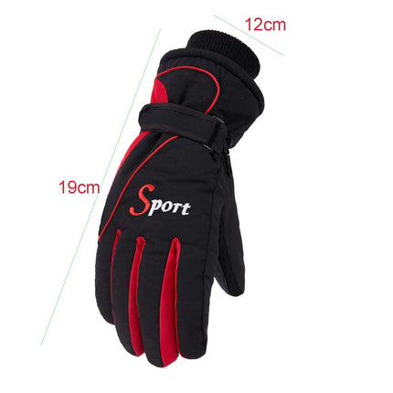 IDALL Ski Gloves Waterproof Gloves Winter Outdoor Men And Women Snow Skating Snowboarding Windproof Warm Ski Gloves Snow Gloves Winter Gloves W-Blue One Size Z-Orange.