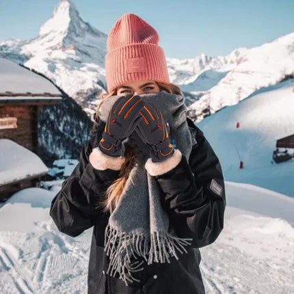 IDALL Ski Gloves Waterproof Gloves Winter Outdoor Men And Women Snow Skating Snowboarding Windproof Warm Ski Gloves Snow Gloves Winter Gloves W-Blue One Size Z-Orange.