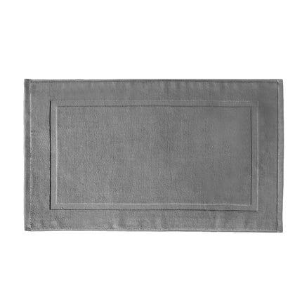 2PCS White Cotton Classic Rug Bath Mats Absorbent Cotton Hotel Spa Shower Bathtub Mats [Not A Bathroom Rug] Machine Washable Shower Bathroom Floor Towel A.