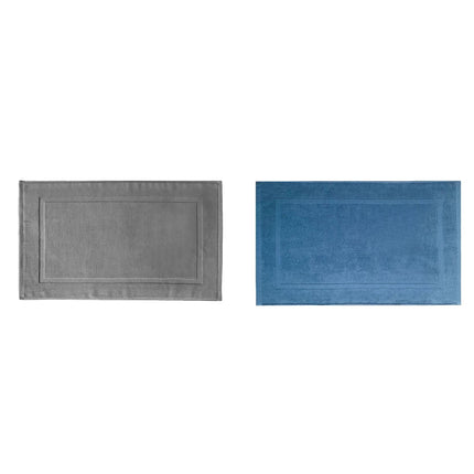 2PCS White Cotton Classic Rug Bath Mats Absorbent Cotton Hotel Spa Shower Bathtub Mats [Not A Bathroom Rug] Machine Washable Shower Bathroom Floor Towel A 1PCS & C 1PCS.