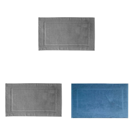 2PCS White Cotton Classic Rug Bath Mats Absorbent Cotton Hotel Spa Shower Bathtub Mats [Not A Bathroom Rug] Machine Washable Shower Bathroom Floor Towel A 2PCS & C 1PCS.
