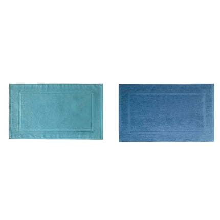 2PCS White Cotton Classic Rug Bath Mats Absorbent Cotton Hotel Spa Shower Bathtub Mats [Not A Bathroom Rug] Machine Washable Shower Bathroom Floor Towel B 1PCS & C 1PCS.