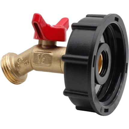 275-330 Gallon IBC Tote Water Tank Adapter 2 Free Brass Hose Faucet Water.