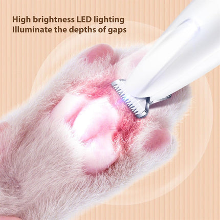 Belvedere Cat Grooming Trimmer - Rechargeable Low Noise Clipper with LED Light, Waterproof & Precision for Sensitive Areas 2set.