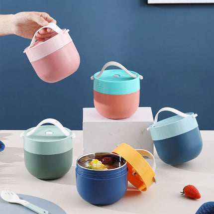 Ramen BBlueowl, Soup Bowls, Microwave Ramen Bowl with Lid, Lunch Box with Lid, Durable and Heat Resistant Bowl for Noodles, Rice, and Soups, Perfect for Home, Office, or School Meals， Z13_D.