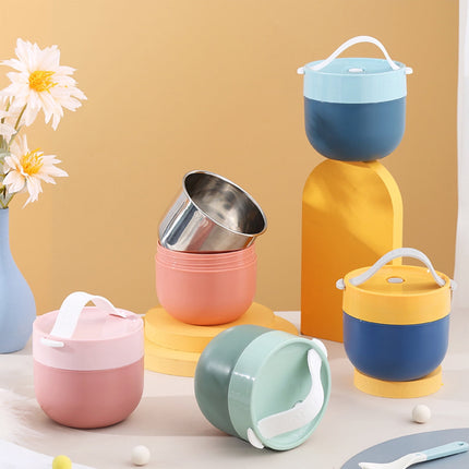 Ramen BBlueowl, Soup Bowls, Microwave Ramen Bowl with Lid, Lunch Box with Lid, Durable and Heat Resistant Bowl for Noodles, Rice, and Soups, Perfect for Home, Office, or School Meals， Z13_D.