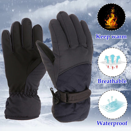 GXWEA Gloves For Kids Toddler Skis Kids Gloves Winter Gloves Thick Gloves Stretchy Warm Gloves Boys Girls 6-24 Months 6-11 Year AHA2 kids snow gloves Black.