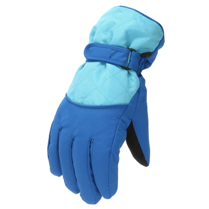 GXWEA Gloves For Kids Toddler Skis Kids Gloves Winter Gloves Thick Gloves Stretchy Warm Gloves Boys Girls 6-24 Months 10-16 Year AHA2 kids snow gloves Blue.