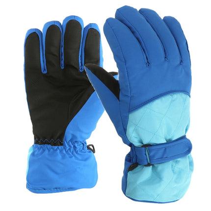 GXWEA Gloves For Kids Toddler Skis Kids Gloves Winter Gloves Thick Gloves Stretchy Warm Gloves Boys Girls 6-24 Months 10-16 Year AHA2 kids snow gloves Blue.