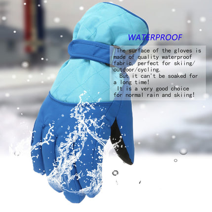 GXWEA Gloves For Kids Toddler Skis Kids Gloves Winter Gloves Thick Gloves Stretchy Warm Gloves Boys Girls 6-24 Months 10-16 Year AHA2 kids snow gloves Blue.