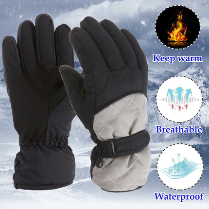 GXWEA Gloves For Kids Toddler Skis Kids Gloves Winter Gloves Thick Gloves Stretchy Warm Gloves Boys Girls 6-24 Months 10-16 Year AHA2 kids snow gloves Grey.