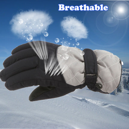 GXWEA Gloves For Kids Toddler Skis Kids Gloves Winter Gloves Thick Gloves Stretchy Warm Gloves Boys Girls 6-24 Months 10-16 Year AHA2 kids snow gloves Grey.