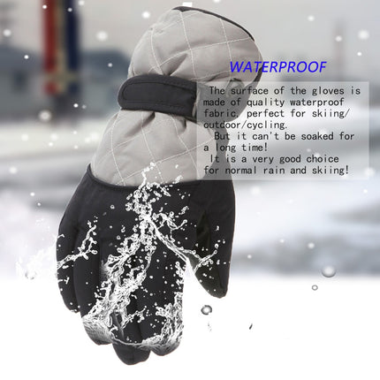 GXWEA Gloves For Kids Toddler Skis Kids Gloves Winter Gloves Thick Gloves Stretchy Warm Gloves Boys Girls 6-24 Months 6-11 Year AHA2 kids snow gloves Grey.