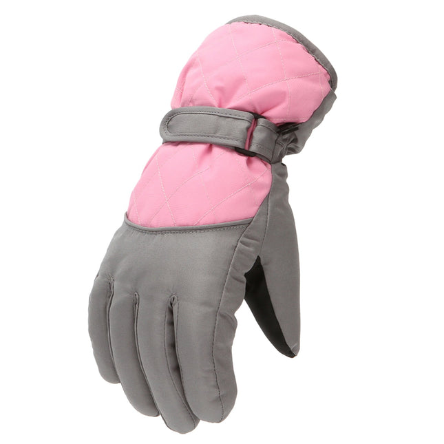 GXWEA Gloves For Kids Toddler Skis Kids Gloves Winter Gloves Thick Gloves Stretchy Warm Gloves Boys Girls 6-24 Months 10-16 Year AHA2 kids snow gloves Pink