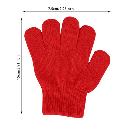 GXWEA Gloves For Kids Toddler Skis Kids Gloves Winter Gloves Thick Gloves Stretchy Warm Gloves Boys Girls 6-24 Months 5-12 years AHA3 kids snow gloves Black.