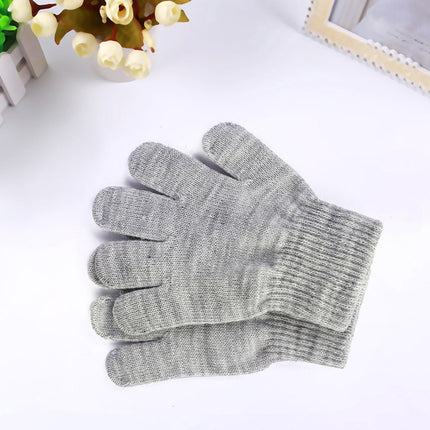 GXWEA Gloves For Kids Toddler Skis Kids Gloves Winter Gloves Thick Gloves Stretchy Warm Gloves Boys Girls 6-24 Months 5-12 years AHA3 kids snow gloves Grey.