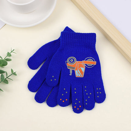 GXWEA Gloves For Kids Toddler Skis Kids Gloves Winter Gloves Thick Gloves Stretchy Warm Gloves Boys Girls 6-24 Months 5-12 years AHA4 kids snow gloves Blue.