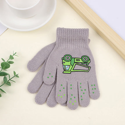 GXWEA Gloves For Kids Toddler Skis Kids Gloves Winter Gloves Thick Gloves Stretchy Warm Gloves Boys Girls 6-24 Months 5-12 years AHA4 kids snow gloves Grey.