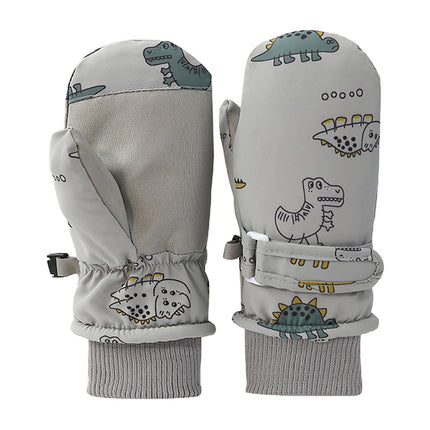 GXWEA Gloves For Kids Toddler Skis Kids Gloves Winter Gloves Thick Gloves Stretchy Warm Gloves Boys Girl 6-24 Months AHA5 kids snow gloves Grey.