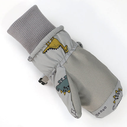 GXWEA Gloves For Kids Toddler Skis Kids Gloves Winter Gloves Thick Gloves Stretchy Warm Gloves Boys Girl 6-24 Months AHA5 kids snow gloves Grey.