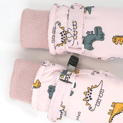 GXWEA Gloves For Kids Toddler Skis Kids Gloves Winter Gloves Thick Gloves Stretchy Warm Gloves Boys Girls 6-24 Months 4-8 Years AHA5 kids snow gloves Pink.