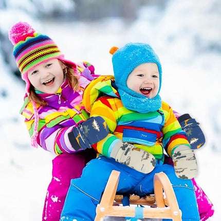 GXWEA Gloves For Kids Toddler Skis Kids Gloves Winter Gloves Thick Gloves Stretchy Warm Gloves Boys Girl 6-24 Months AHA5 kids snow gloves White.