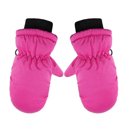 GXWEA Gloves For Kids Toddler Skis Kids Gloves Winter Gloves Thick Gloves Stretchy Warm Gloves Boys Girls 6-24 Months One Size Hot Pink.
