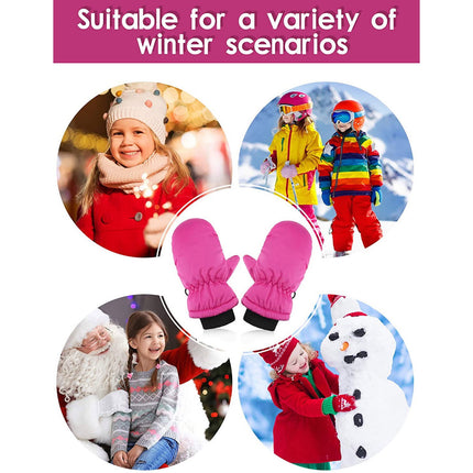 GXWEA Gloves For Kids Toddler Skis Kids Gloves Winter Gloves Thick Gloves Stretchy Warm Gloves Boys Girls 6-24 Months One Size color-9.