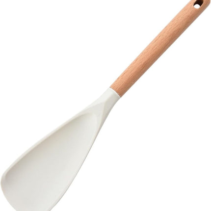 Multifunction Spatula Cooking Spoon, Multi Function Spatula Spoon, Silicone Cooking for Kitchen, 2 in 1 Multi Function Spoon, For Cook and Serving (Black, L) White.