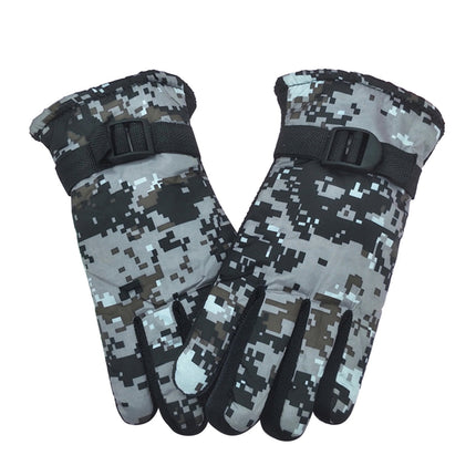 TAIAOJING Kids Winter Snow Ski Gloves Kids Winter Warm Windproof Cold Weather Outdoor Sports Gloves For Boys Girls Snow Gloves Ski Gloves One Size Grey.