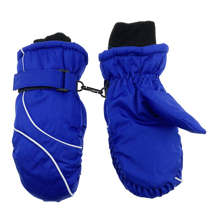 TAIAOJING Kids Winter Snow Ski Gloves Kids Winter Warm Windproof Cold Weather Outdoor Sports Gloves For Boys Girls Snow Gloves Ski Gloves One Size Z4 Blue.