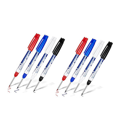 8 Pcs Deep Reach Markers Long Nose Marker Waterproof Deep Hole Marker 30 mm Reach Permanent Markers, 4 Colors.