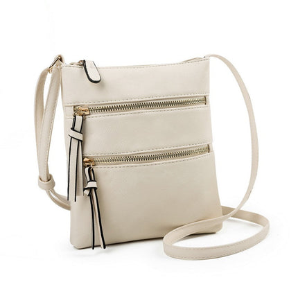 Small Crossbody Purses for Women Multi Pocket Travel Bag Over The Shoulder with Extra Long Strap - Beige.