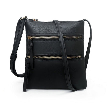 Small Crossbody Purses for Women Multi Pocket Travel Bag Over The Shoulder with Extra Long Strap - Beige Black.