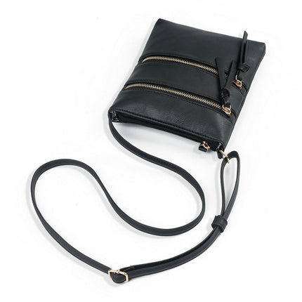 Small Crossbody Purses for Women Multi Pocket Travel Bag Over The Shoulder with Extra Long Strap - Beige Black.