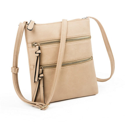 Small Crossbody Purses for Women Multi Pocket Travel Bag Over The Shoulder with Extra Long Strap - Beige Light Khaki.