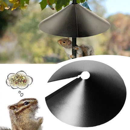 Squirrel Proof Baffle 鈥?12/14/16/18 Inches Wide Squirrel Protection for Bird Feeders 鈥?Anti-Rust Galvanized Steel Hangable Baffle, Protects Bird Houses from Squirrels 12" Black.