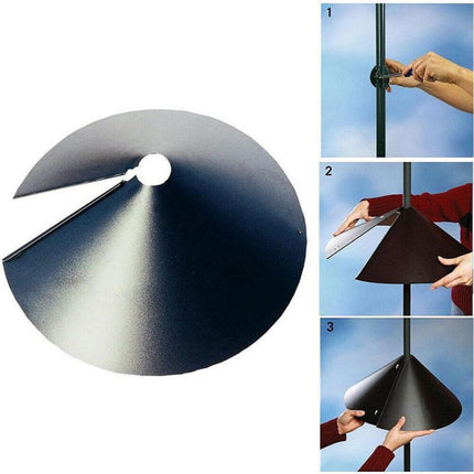 Squirrel Proof Baffle 鈥?12/14/16/18 Inches Wide Squirrel Protection for Bird Feeders 鈥?Anti-Rust Galvanized Steel Hangable Baffle, Protects Bird Houses from Squirrels 16" Black.