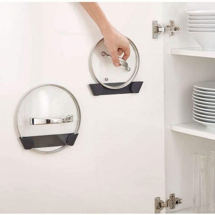 Pan Lid Holder, Pot Lid Organizer for Cabinet Door, Pan Pot Cover Holder for Kitchen, Set of 4.