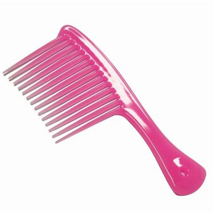 Large Wide Tooth Comb Handle Detangling Reduce Hair Loss Brush Tool (Black) Pink.