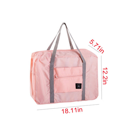 Foldable Travel Duffel Bag Tote Carry On Luggage Sport Duffle Week-ender Overnight For Women And Girls A-Pink.