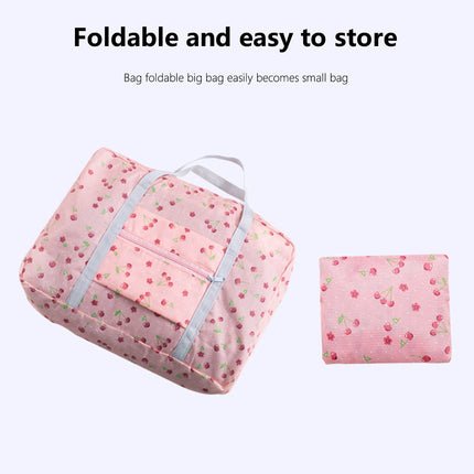 Foldable Travel Duffel Bag Tote Carry On Luggage Sport Duffle Week-ender Overnight For Women And Girls B-Pink.