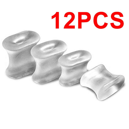 Onemayship Silicone Gel Toe Separator Orthotics Bunion Toes Spacer Pain Reliever 12Pcs.