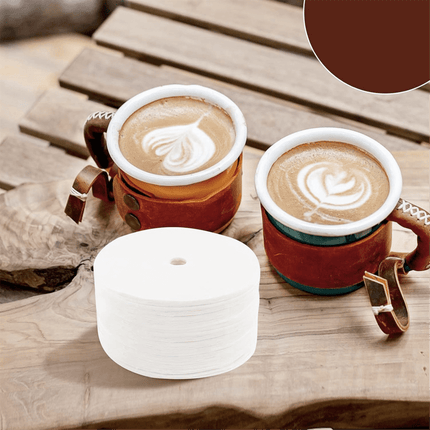 400Pcs Unbleached Percolator Coffee Filters, 3.75In Disposable Coffee Paper Filter, Disc Coffee Filters White.