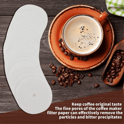 400Pcs Unbleached Percolator Coffee Filters, 3.75In Disposable Coffee Paper Filter, Disc Coffee Filters White.
