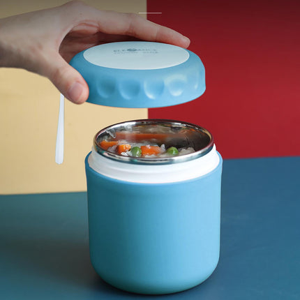 Aufmer Food Warm Thermal Leakproof Vacuum Stainless Reusable Lunch Box Light Blue◈18 OZ.