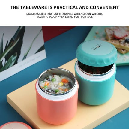 Aufmer Food Warm Thermal Leakproof Vacuum Stainless Reusable Lunch Box Light Blue◈18 OZ.